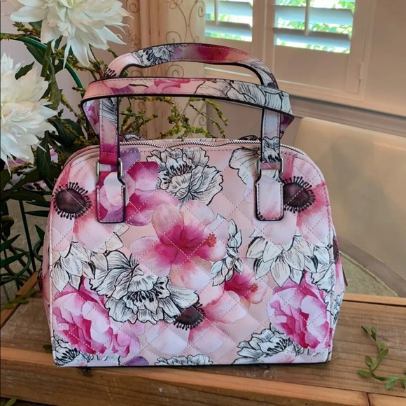 BETSEY JOHNSON PINK/WHITE/BLACK CROSSBODY SATCHEL - Picture 4 of 10